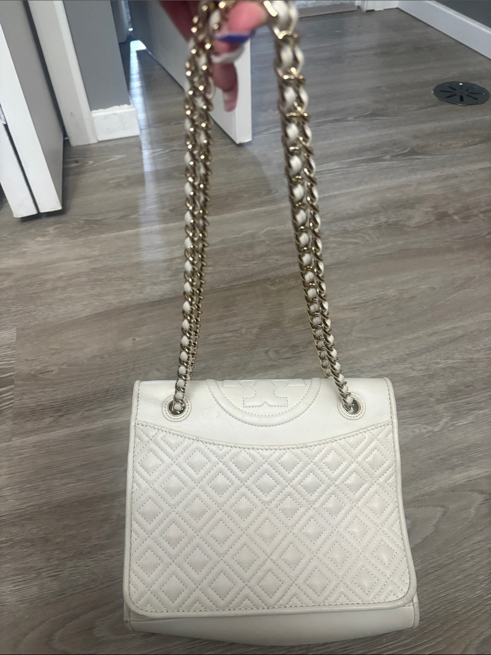 Cream Tory Burch bag